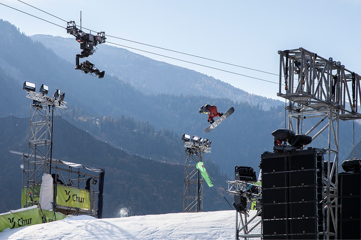 Mit der Seilkamera am Big Air